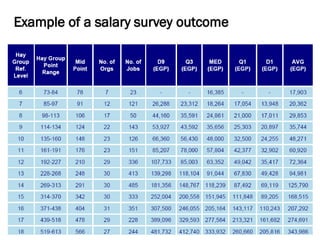 Example of a salary survey outcome
 