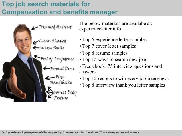 compensation and benefits manager experience letter compensation and benefits manager