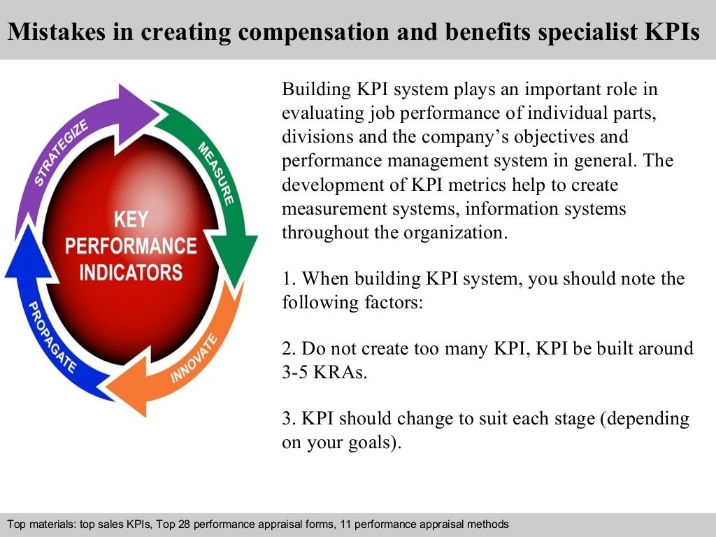 Compensation and benefits specialist kpi