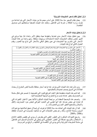 27
2.3.‫و‬ ‫ا‬ ‫ت‬ ‫ا‬ ‫م‬
155.‫ا‬ ‫م‬1995‫اده‬ ‫إ‬ ‫ا‬ ‫ر‬ ‫ا‬ ‫ت‬ ‫س‬ ‫أ‬
‫ا‬ ‫ى‬ ‫ه‬ ‫و‬ ‫ا‬ ‫وزارة‬ ‫ف‬.‫وق‬ ‫ى‬ ‫ت‬ ‫ا‬ ‫ه‬ ‫و‬
‫ا‬.
1.2.3.‫ر‬ ‫ا‬ ‫ت‬
156.‫اد‬ ‫ا‬ ‫ه‬ ‫و‬ ‫ده‬ ‫ى‬ ‫ر‬ ‫ا‬ ‫ت‬14
‫ت‬ ‫وو‬ ‫ت‬ ‫ة‬ ‫ا‬ ‫ت‬ ‫ا‬ ‫ا‬.‫ت‬ ‫ا‬ ‫ه‬ ‫ة‬ ‫وا‬ ‫و‬
‫م‬ ‫ع‬ ‫ا‬ ‫ر‬ ‫ا‬ ‫ت‬ ‫ا‬ ‫ى‬ ‫ا‬ ‫ر‬ ‫ا‬.‫م‬ ‫و‬
‫ت‬ ‫ا‬ ‫ه‬ ‫اع‬ ‫أ‬ ‫ا‬ ‫ول‬ ‫ا‬:
1‫ا‬ ‫ى‬ ‫ا‬ ‫ر‬ ‫ا‬‫و‬ ‫ا‬ ‫ت‬)‫ل‬ ‫وا‬ ‫زوال‬ ‫وا‬ ‫ات‬ ‫ا‬ ‫د‬ ‫وو‬ ‫وا‬ ‫ن‬ ‫زا‬2
‫ص‬ ‫ا‬ ‫ل‬ ‫وا‬(
2‫و‬ ‫ا‬ ‫ت‬ ‫ا‬ ‫ع‬ ‫ا‬ ‫ر‬ ‫ا‬)‫ل‬ ‫وا‬ ‫وا‬ ‫زوال‬ ‫ا‬(
3‫و‬ ‫ا‬ ‫ت‬ ‫ا‬ ‫ع‬ ‫ا‬ ‫ر‬ ‫ا‬)‫وا‬ ‫زوال‬ ‫ا‬(‫ا‬ ‫ا‬
4‫ر‬ ‫ا‬‫ا‬ ‫ن‬ ‫ا‬ ‫ز‬ ‫ع‬ ‫ا‬
5‫ا‬ ‫ن‬ ‫ا‬ ‫ز‬ ‫ع‬ ‫ا‬ ‫ر‬ ‫ا‬
6‫ا‬ ‫ا‬ ‫ن‬ ‫ا‬ ‫ز‬ ‫ع‬ ‫ا‬ ‫ر‬ ‫ا‬
7‫د‬ ‫ص‬ ‫ر‬ ‫ون‬ ‫ا‬ ‫ع‬ ‫ا‬ ‫ر‬ ‫ا‬
8‫ا‬ ‫ا‬ ‫زوال‬ ‫ا‬ ‫ع‬ ‫ا‬ ‫ر‬ ‫ا‬
9‫ا‬ ‫ا‬ ‫ا‬ ‫ا‬ ‫زوال‬ ‫ا‬ ‫ع‬ ‫ا‬ ‫ر‬ ‫ا‬
10‫ا‬ ‫ا‬ ‫ت‬ ‫ا‬ ‫ع‬ ‫ا‬ ‫ر‬ ‫ا‬)‫ل‬ ‫وا‬ ‫زوال‬ ‫ا‬(
11‫ات‬ ‫ا‬ ‫د‬ ‫و‬ ‫ع‬ ‫ا‬ ‫ر‬ ‫ا‬
12‫ء‬ ‫ا‬ ‫ج‬ ‫إ‬ ‫إ‬ ‫ا‬ ‫ل‬ ‫ا‬ ‫ع‬ ‫ا‬ ‫ر‬ ‫ا‬
13‫ا‬‫ا‬ ‫ا‬ ‫ء‬ ‫ا‬ ‫ج‬ ‫إ‬ ‫إ‬ ‫ا‬ ‫ل‬ ‫ا‬ ‫ع‬ ‫ا‬ ‫ر‬
14‫ا‬ ‫ا‬ ‫ل‬ ‫ا‬ ‫ع‬ ‫ا‬ ‫ر‬ ‫ا‬
157.‫ي‬ ‫ا‬ ‫ت‬ ‫ا‬ ‫ه‬ ‫د‬ ‫ن‬ ‫و‬‫ث‬ ‫أن‬ ‫ج‬ ‫ا‬ ‫ر‬ ‫أ‬ ‫ا‬
‫وا‬ ‫ه‬ ‫ق‬ ‫ا‬ ‫ت‬ ‫ا‬.
158.‫ا‬ ‫د‬ ‫ا‬ ‫د‬ ‫ا‬ ‫ه‬ ‫ت‬ ‫ا‬ ‫ه‬ ‫آ‬‫إذ‬ ،
‫إ‬ ‫ا‬ ‫وا‬ ‫ج‬ ‫ا‬ ‫ع‬ ‫ده‬ ‫ر‬ ‫ا‬.
159.‫ا‬ ‫ات‬ ‫ا‬ ‫ر‬ ‫ا‬ ‫رة‬ ‫آ‬ ‫ا‬ ‫ت‬ ‫ا‬ ‫ا‬ ‫أ‬ ‫ة‬ ‫ا‬ ‫ا‬ ‫ه‬ ‫و‬
‫ث‬‫ده‬.‫ر‬ ‫ا‬ ‫د‬ ‫ا‬ ‫ا‬ ‫ا‬ ‫إ‬ ‫أ‬ ‫آ‬)‫ا‬
‫ت‬ ‫و‬ ‫اري‬ ‫ا‬ ‫ا‬ ‫و‬ ‫ن‬ ‫وا‬.(...
160.‫أ‬ ‫ا‬ ‫ت‬ ‫ا‬ ‫ه‬ ‫أن‬ ‫آ‬1995‫ت‬ ‫ح‬ ‫إ‬ ‫أي‬ ‫ف‬
‫ا‬ ‫ت‬ ‫ا‬ ‫ر‬ ‫وذ‬ ،‫ج‬ ‫ا‬ ‫و‬ ‫ق‬ ‫ا‬‫ات‬ ‫ا‬ ، ‫إد‬2002
‫و‬2006‫و‬2009.
161.‫ي‬ ‫ا‬ ‫ا‬ ‫ر‬ ‫ا‬ ‫إ‬ ‫رة‬ ‫آ‬ ‫ا‬ ‫ت‬ ‫ا‬ ‫و‬‫ض‬‫ج‬ ‫ا‬ ‫إ‬ ‫دي‬ ‫أن‬
‫ا‬ ‫ى‬ ‫ا‬ ‫ج‬ ‫ا‬ ‫ي‬ ‫ا‬ ‫ا‬ ‫ر‬ ‫ا‬ ‫إ‬ ‫إ‬ ، ‫ز‬ ‫وا‬ ‫ل‬ ‫ا‬ ‫و‬
‫و‬ ‫و‬ ‫ا‬ ‫ت‬ ‫ا‬‫دود‬ ‫ا‬ ‫ا‬ ‫و‬ ‫ا‬ ‫د‬ ‫ا‬ ‫إ‬ ‫دي‬ ‫ي‬ ‫ا‬.
 