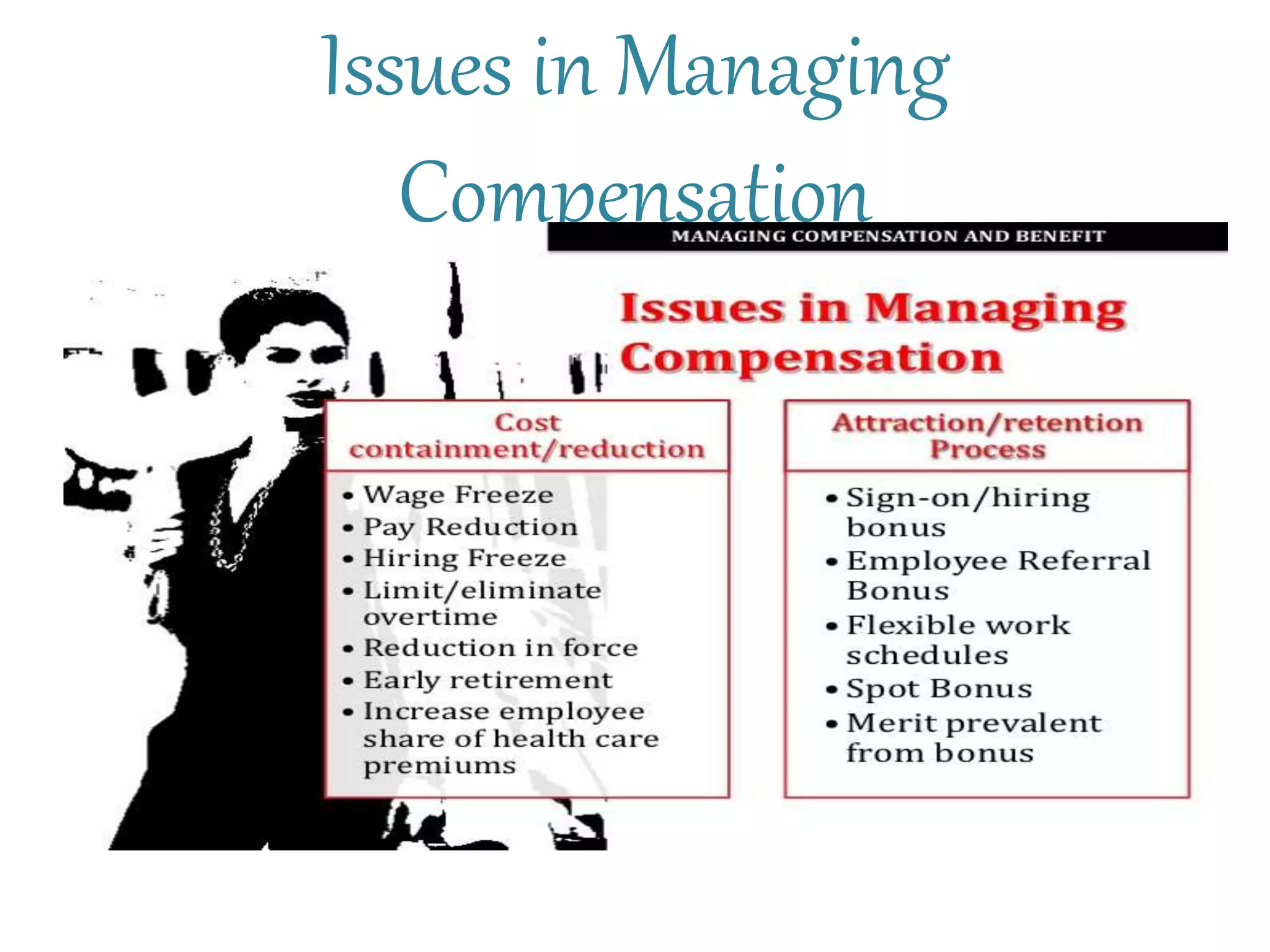 Issues in Managing
Compensation
 