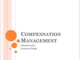 COMPENSATION
MANAGEMENT
Submitted by:
Gurpreet Singh
 