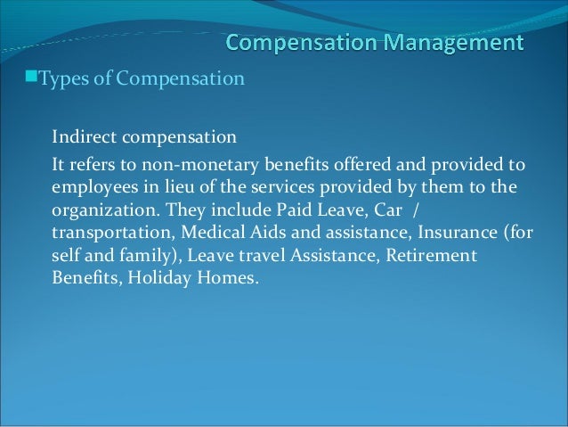 Compensation management