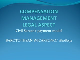 Civil Servan’t payment model
BAROTO IHSAN WICAKSONO/ 18108032
 