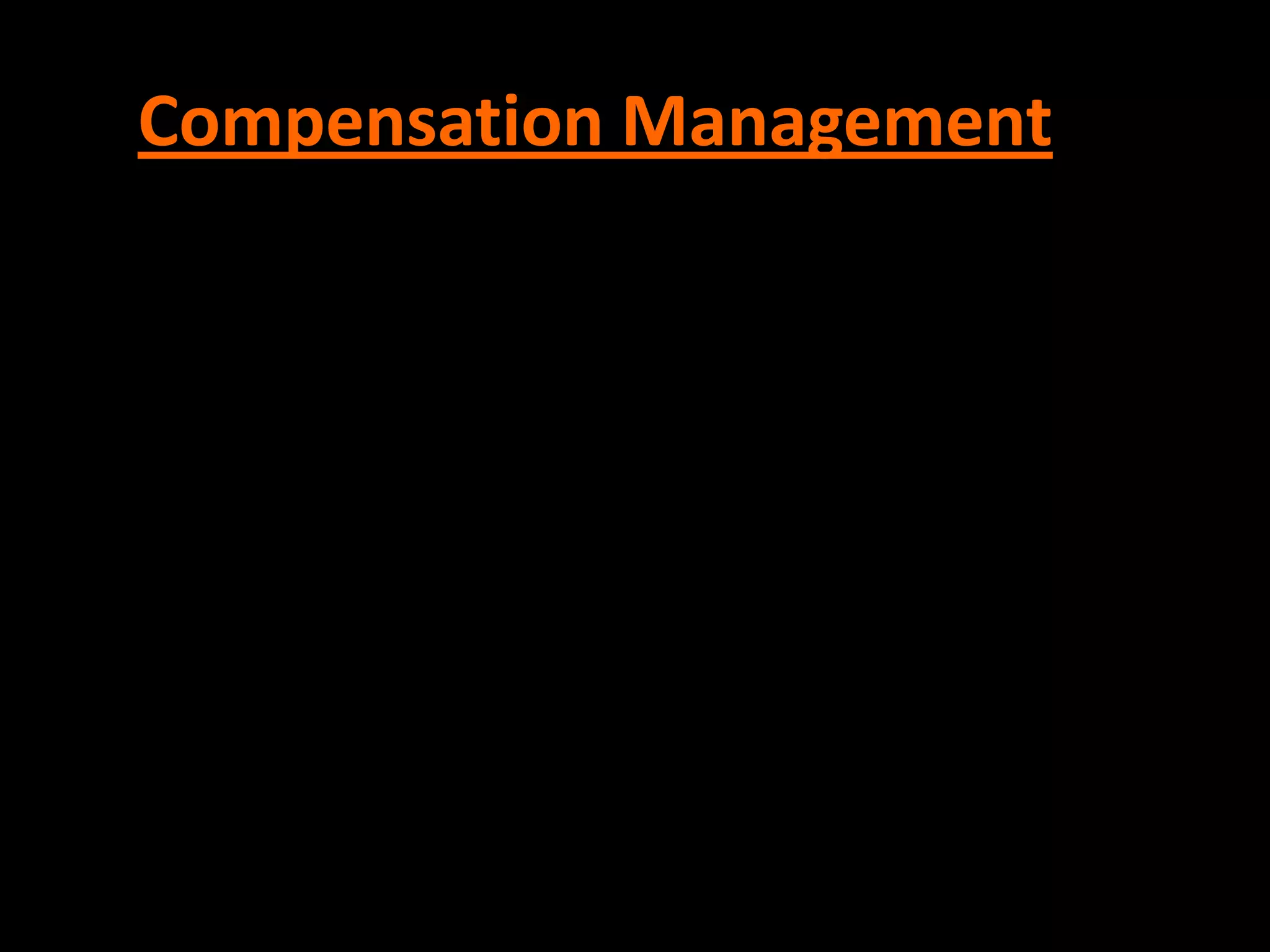 Compensation Management
 