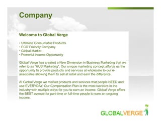 Global Verge Compensation Plan