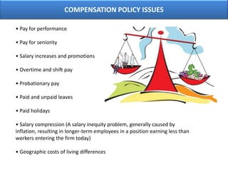  Links the compensation of employees to the mission, objectives, philosophies, and   culture of the organization.