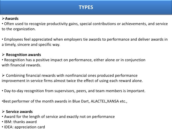 performance award card
