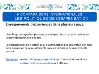 I- COMPARAISONS INTERNATIONALES 
LES POLITIQUES DE COMPENSATION 
Enseignements d’expériences dans plusieurs pays: 
. Le ci...