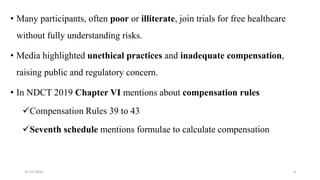compensation rules for clinical trial-related injury and death - Dr ...