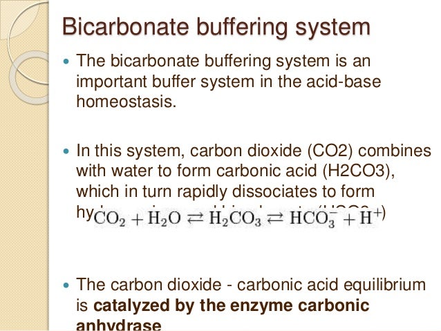 acid base balance carbon dioxide combines with water to form carbonic acid