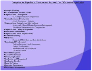 Compentency Experience Services