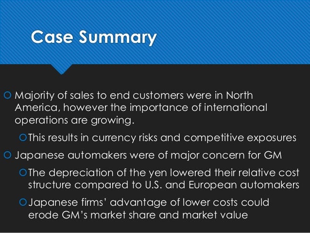 gm hedging strategies yen Yen falls as market mood brightens, us dollar eyeing jobs data introduction to currency overlay and hedging strategies this marks the distinction between passive and active currency hedging a passive strategy focuses on complete elimination of currency exposure as described above. gm hedging strategies yen Yen falls as market mood brightens, us dollar eyeing jobs data introduction to currency overlay and hedging strategies this marks the distinction between passive and active currency hedging a passive strategy focuses on complete elimination of currency exposure as described above.