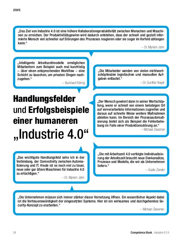 Zitate Zu I 4 0 Aus Dem Competence Book Industrie 4 0 Ii