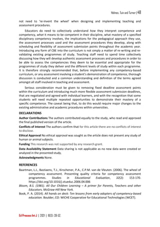 Competence and competency in higher education. competencey based ...