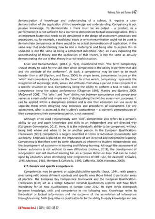 Competence and competency in higher education. competencey based ...