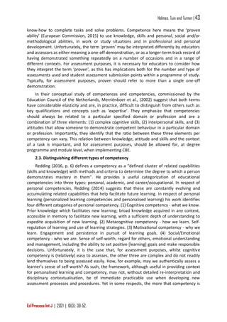Competence and competency in higher education. competencey based ...