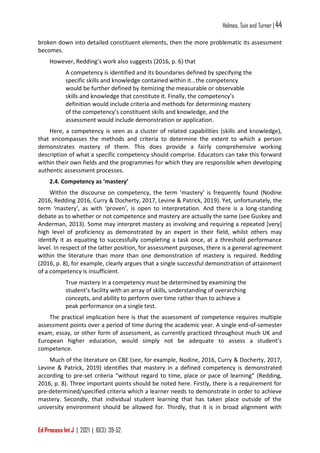 Competence and competency in higher education. competencey based ...