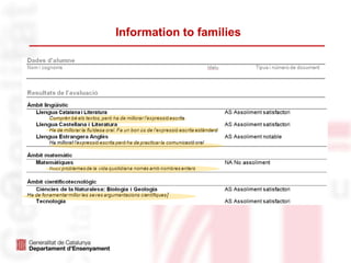 Information to families
 