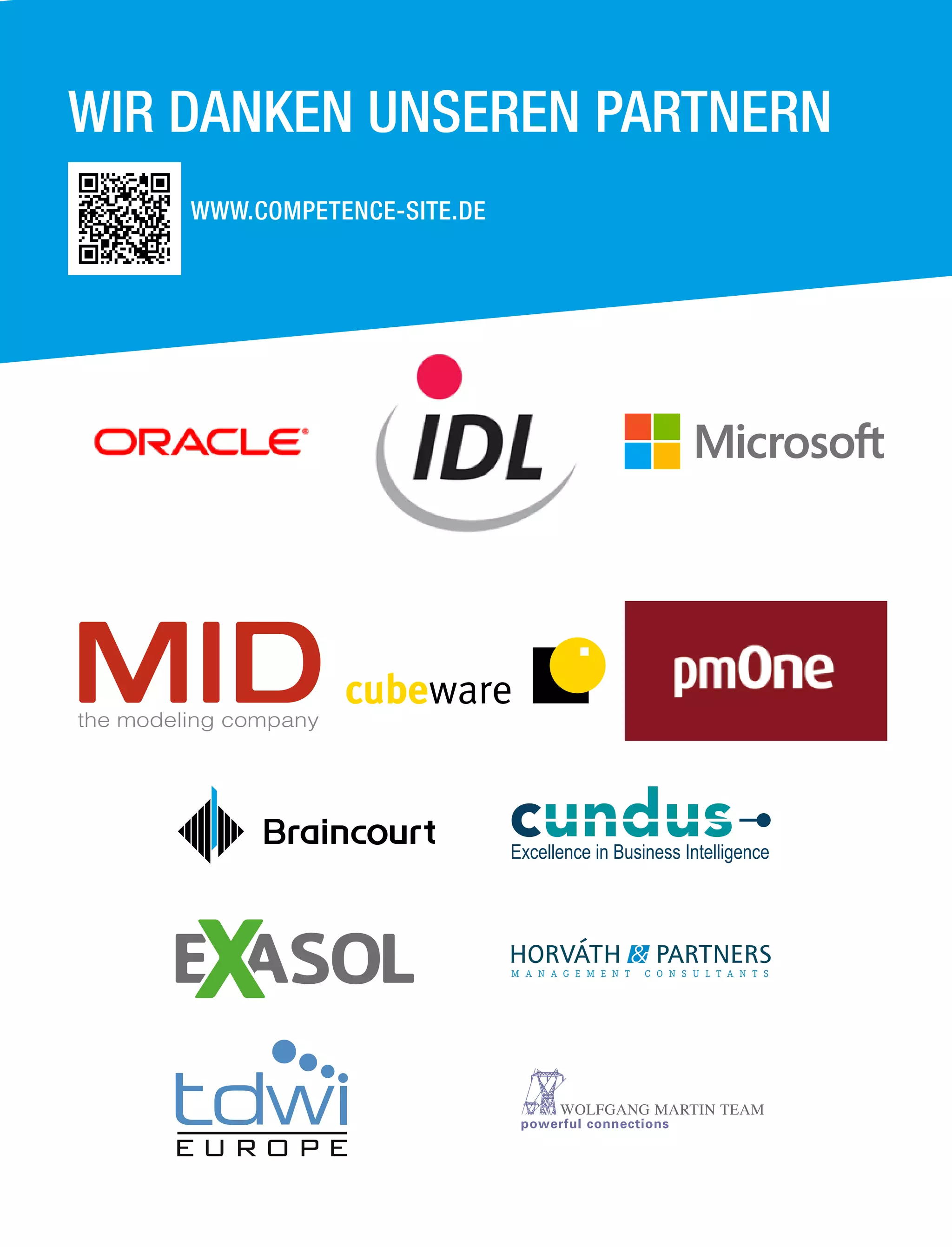 WIR DANKEN UNSEREN PARTNERN
WWW.COMPETENCE-SITE.DE
 