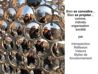 Bien  se connaître ... Bien  se projeter ... comme  individu organisation  société par Introspection Réflexion Valeurs Styles de fonctionnement 