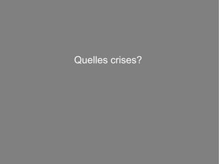 Quelles crises?  