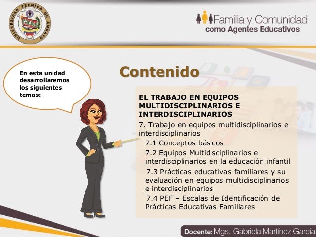 Unidad 7: Equipos multi e interdisciplinarios y evaluación de práctic…