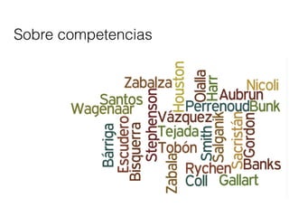 Sobre competencias
 