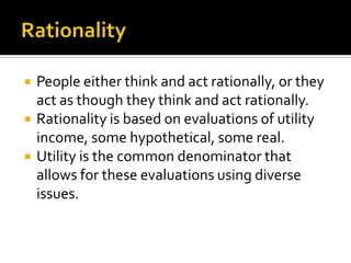 Overview: Anthony DownsAn Economic Theory of DemocracyMicro and Macro theories