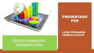 GESTION FINANCIERA -
ORGANIZACIONAL
REALIZADO POR:
LUISA FERNANDA FRANCO ALZATE
REGULACION CONTABLE
PRESENTADO
POR
LUISA FERNANDA
FRANCO ALZATE
 