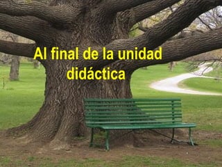 Al final de la unidad
didáctica
 