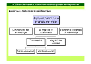 Un currículum orientat a promoure el desenvolupament de competències
 