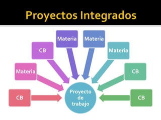 Proyecto
de
trabajo
CB
Materia
CB
Materia Materia
Materia
CB
CB
 