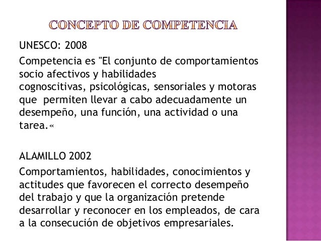 Competencias, conceptos, tipos de competencias slideshare