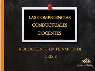 ROL DOCENTE EN TIENMPOS DE
CRISIS
LAS COMPETENCIAS
CONDUCTUALES
DOCENTES
 