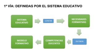 1ª VÍA: DEFINIDAS POR EL SISTEMA EDUCATIVO
 