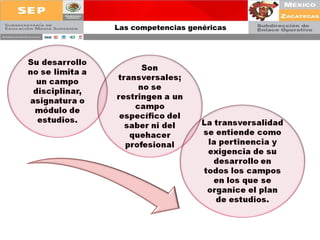 Las competencias genéricas 