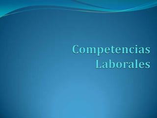Competencias Laborales<br />