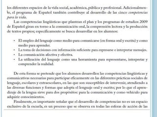 Competencias plan curricular