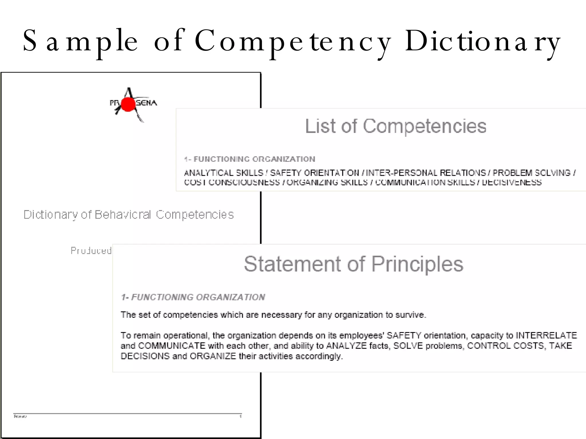 Sample of Competency Dictionary 