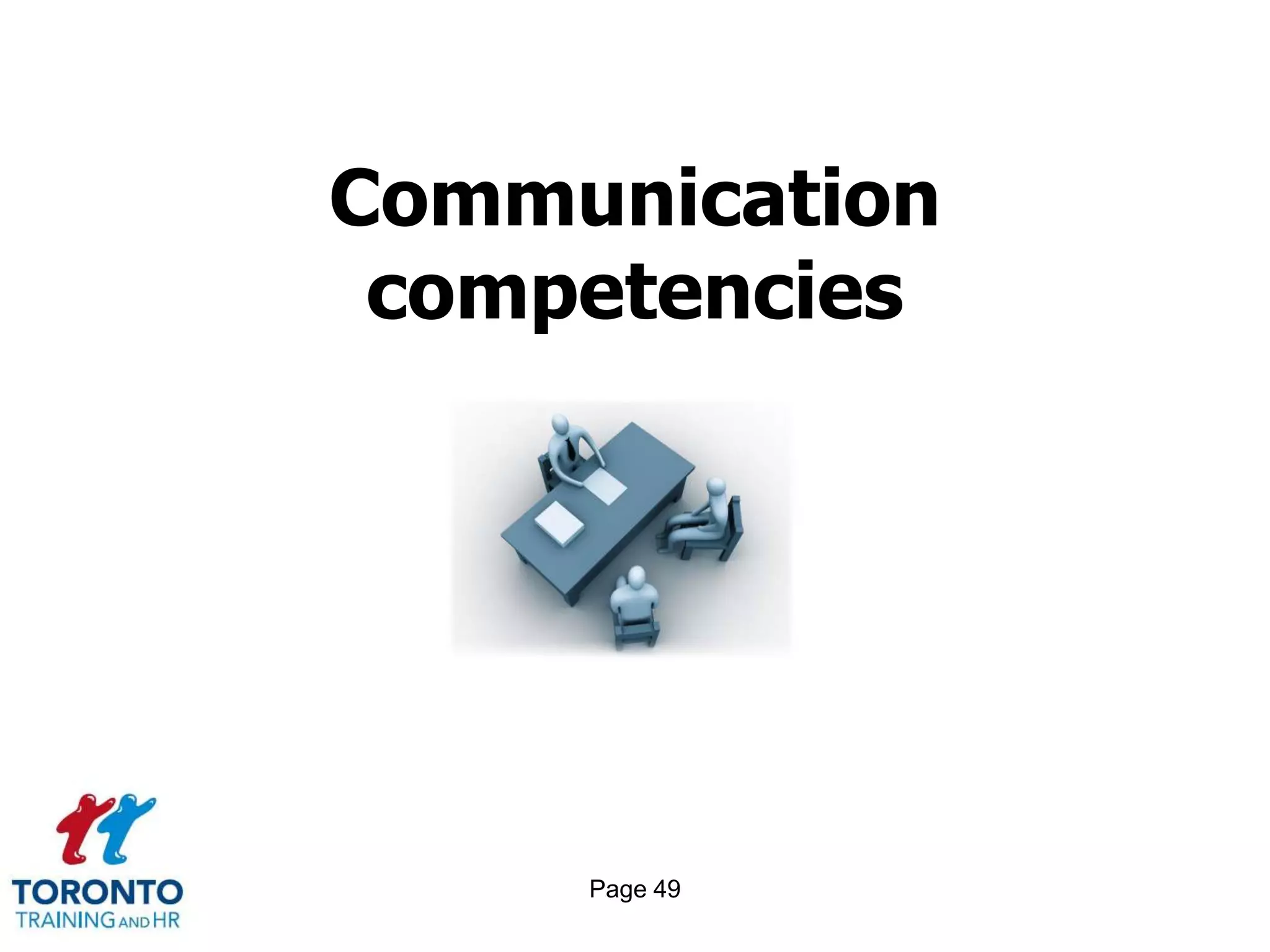 Communication
 competencies




     Page 49
 