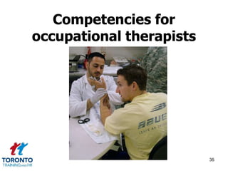 Competencies for 
occupational therapists 
35 
 