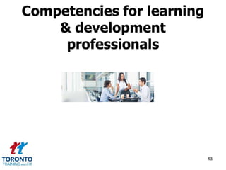 Competencies for learning 
& development 
professionals 
43 
 