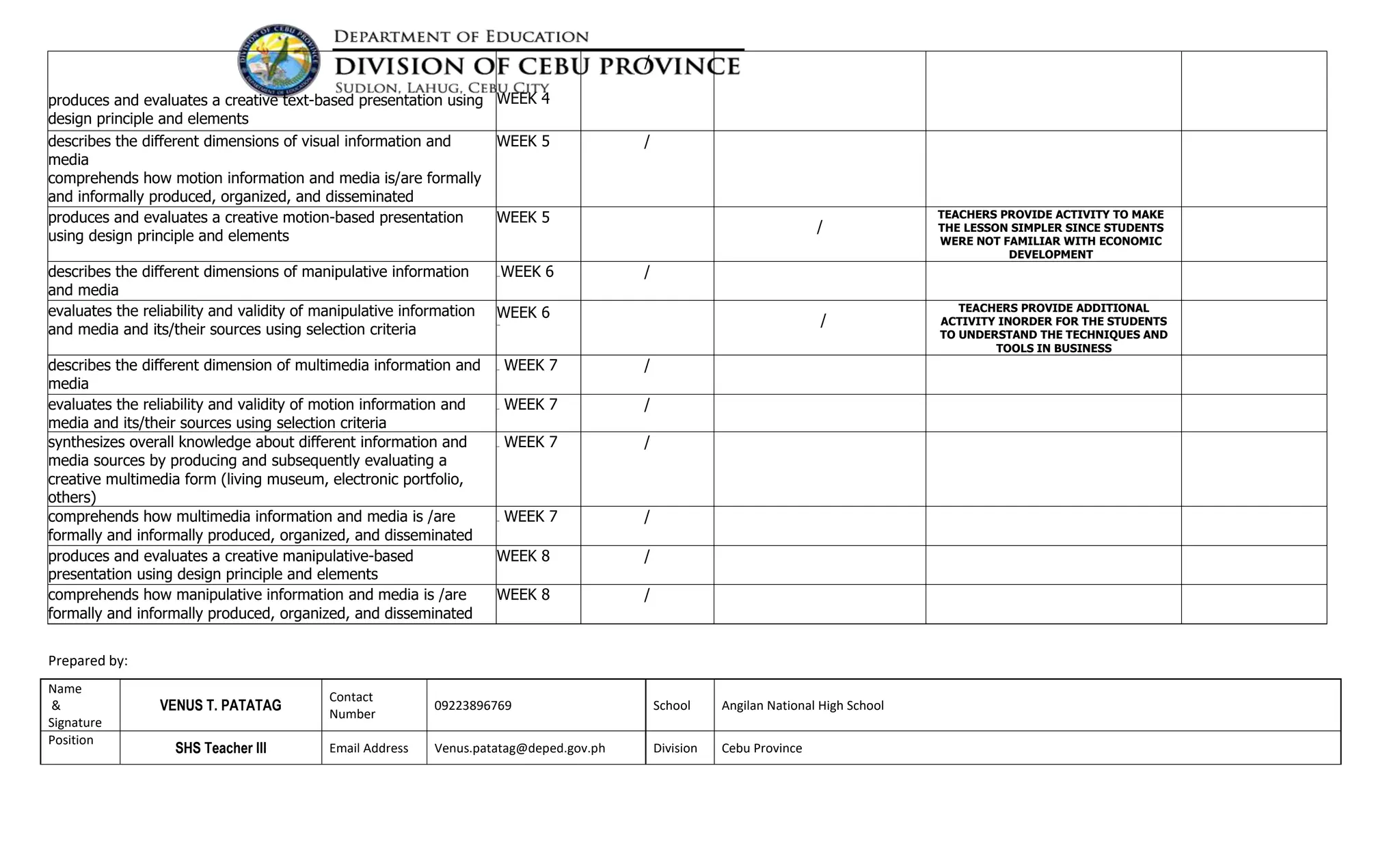 COMPETENCIES CHECKLIST.docx