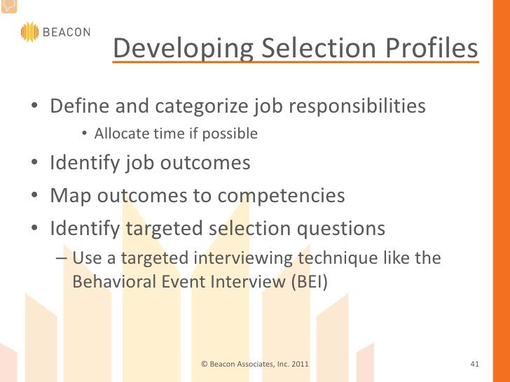targeted selection interview questions and answers