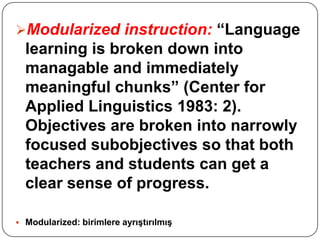 Modularized Learning Competency based language teaching - approach and design | PPTX