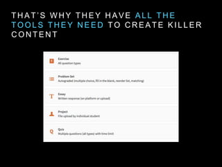 T H A T ’ S W H Y T H E Y H A V E A L L T H E
T O O L S T H E Y N E E D T O C R E A T E K I L L E R
C O N T E N T
 