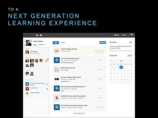 N E X T G E N E R A T I O N
L E A R N I N G E X P E R I E N C E
T O A
 