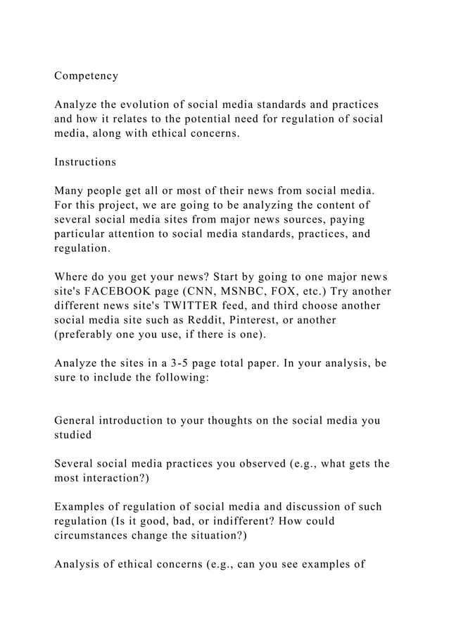 Analysis of Social Media Standards, Practices, and Regulation PDF