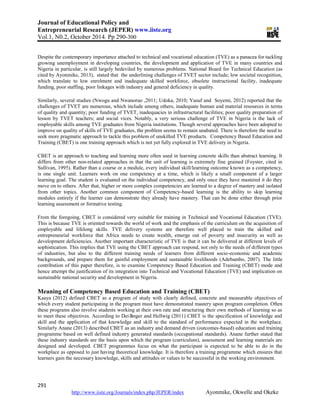 Competency based education and training in technical | PDF